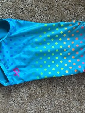 GK Toddler Girls' Aqua Polka Dot leotard Size toddler (2T)